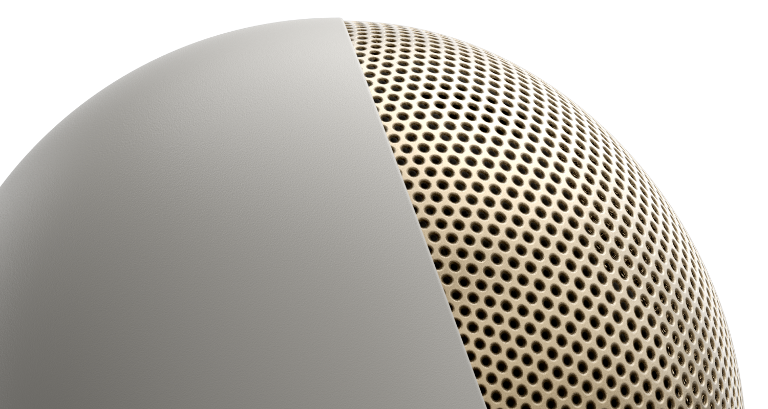 تفصيل قريب لشبك Beats Pill 2024 وظهرها السيليكوني