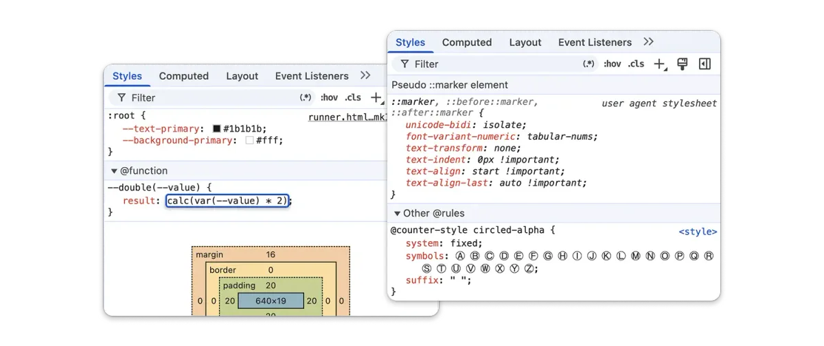 Chrome DevTools 150 يجعل تجريب CSS الحديث أقل إرباكا