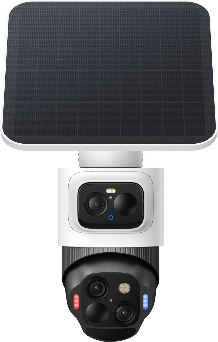 تفاصيل عدسات eufyCam S4 والتنبيه الضوئي الأحمر والأزرق
