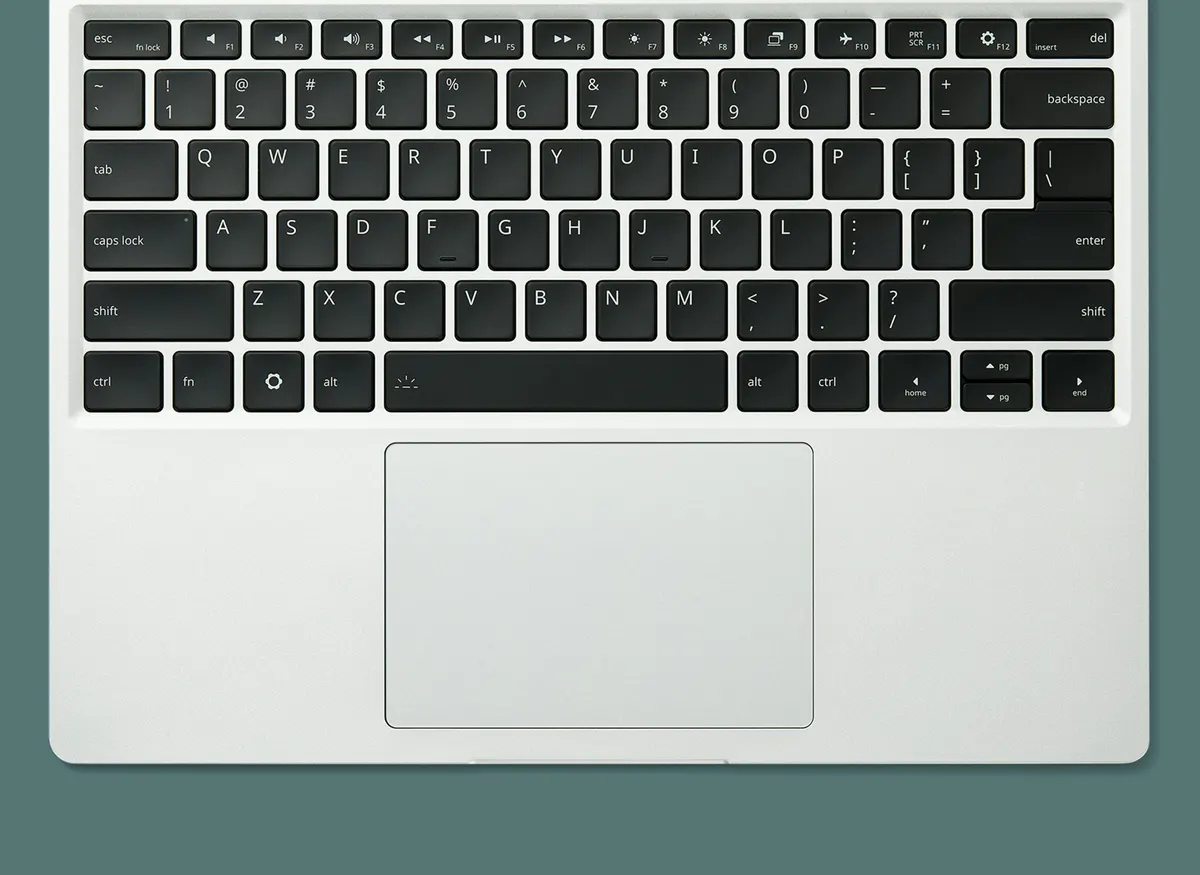 لوحة مفاتيح Framework Laptop 13 الجديدة مع لوحة اللمس الواسعة