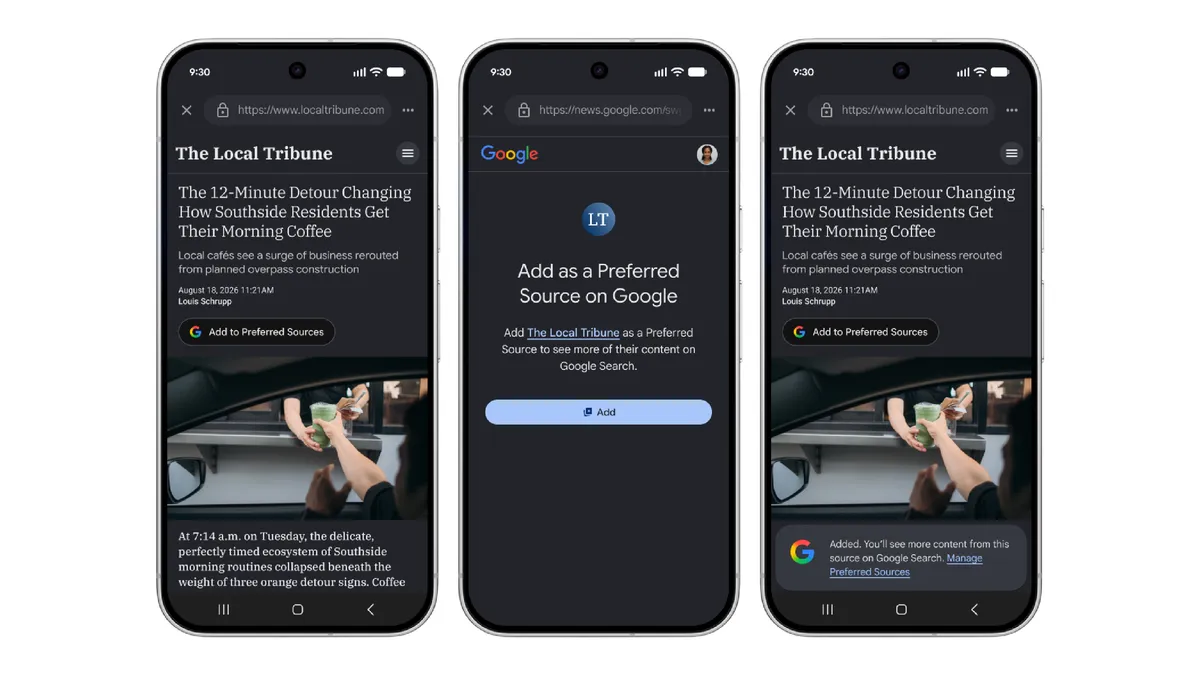 Google Preferred Sources: اجعل مواقعك المفضلة تظهر أولا في الأخبار