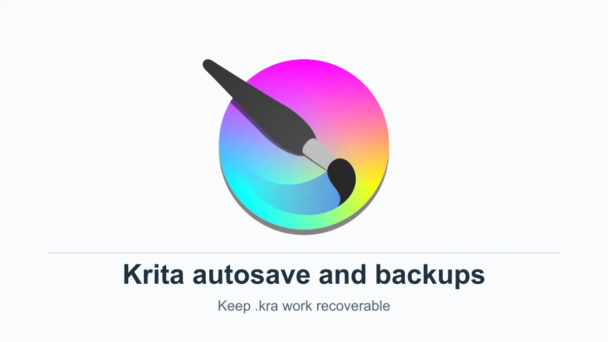 Krita: كيف تمنع ضياع ملف الرسم قبل أن ينهار البرنامج؟